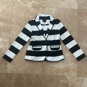 Cynthia Rowley B&W Peplum Jacket